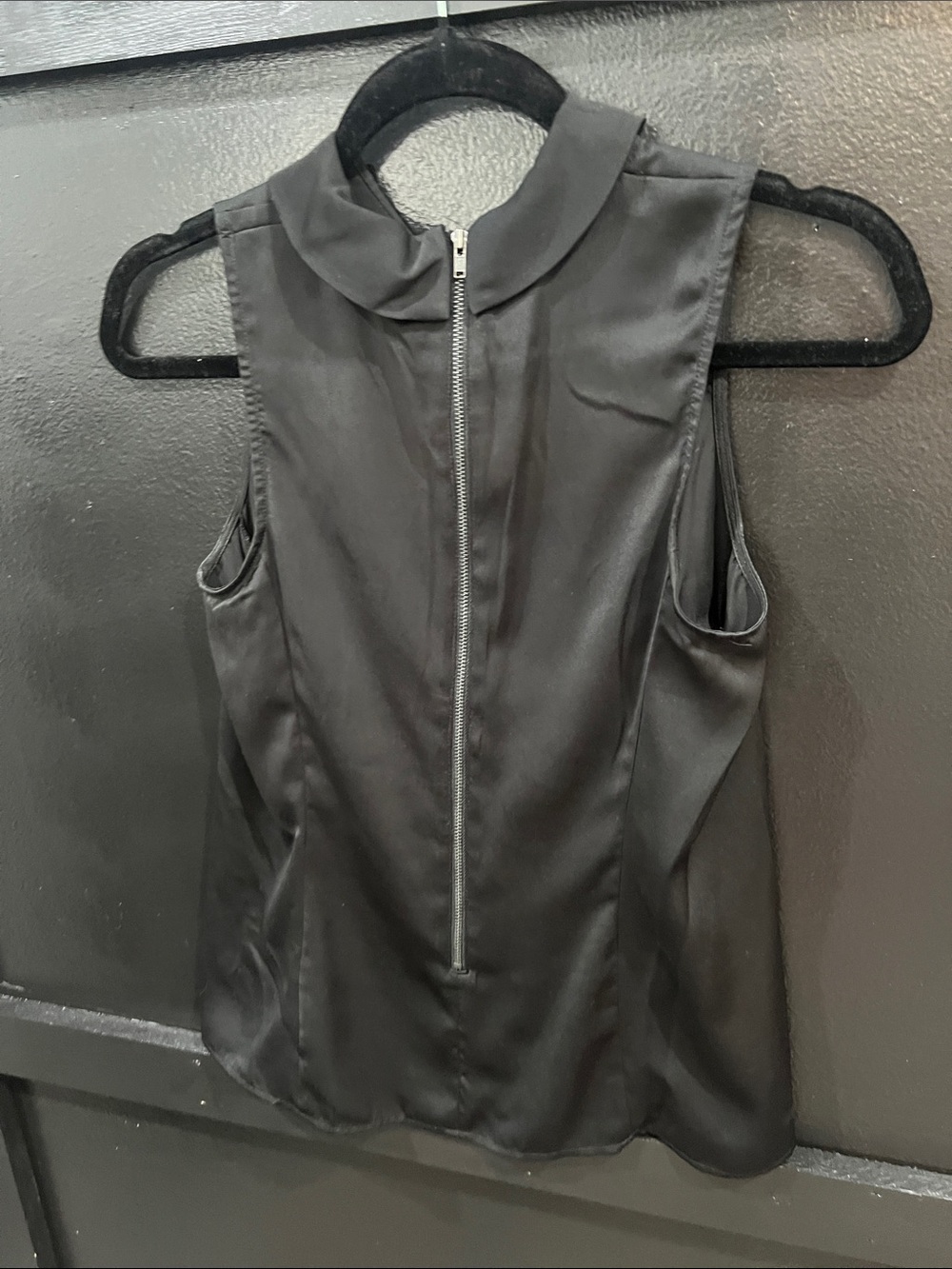 Halogen Black Sleeveless Peter Pan Collar Blouse | Size XS - Picture 8 of 11